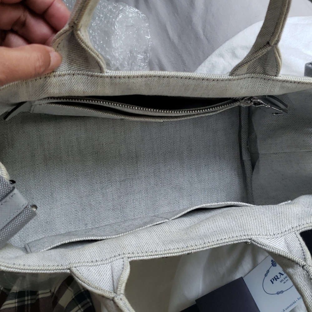 Authentic PRADA Canapa Canvas Tote with Sling. Vintage - Picture 9 of 16